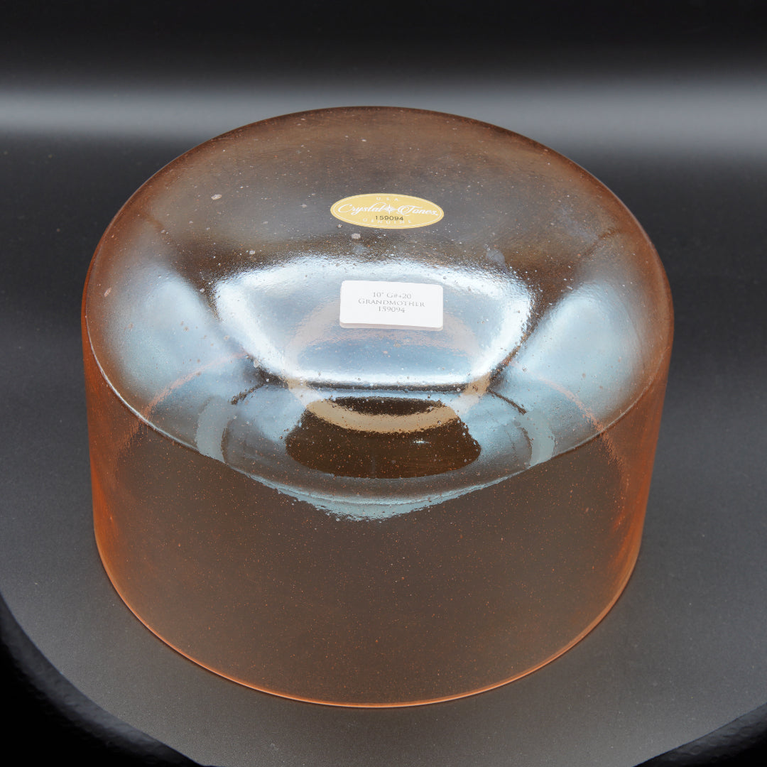 Crystal Tones 10" Grandmother Quartz Crystal Singing Bowl (G#3+20)