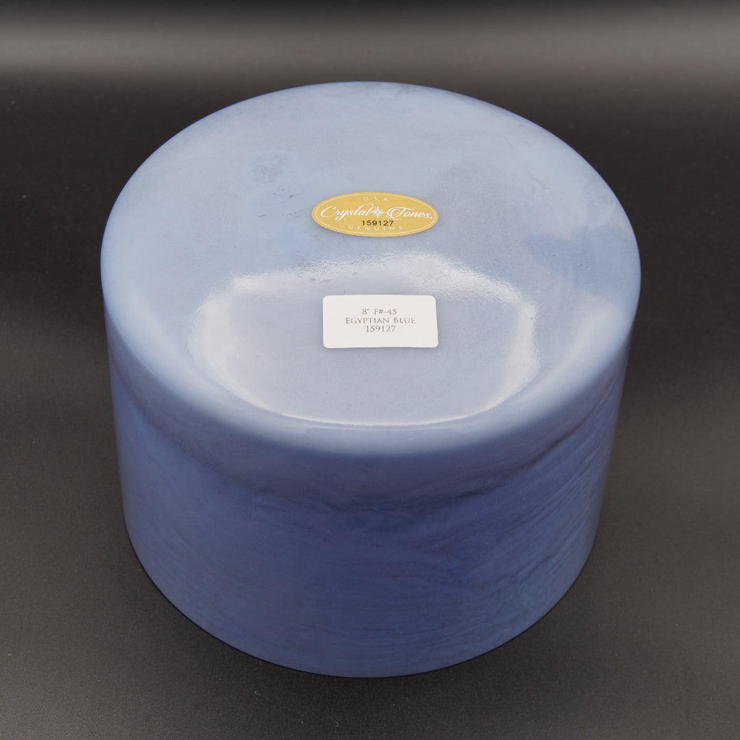 Crystal Tones 8" Egyptian Blue Quartz Crystal Singing Bowl (F#4-45)