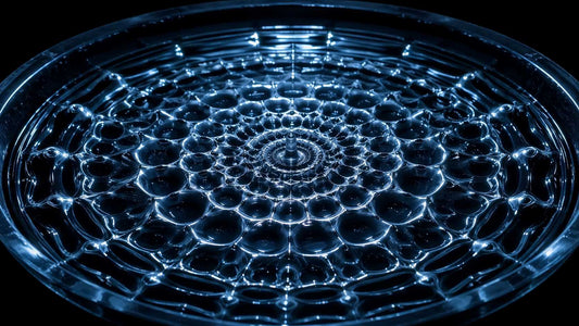 sound frequencies creating geometric patterns in water