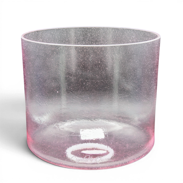 Crystal Tones 9" Pink Aura Gold Singing Bowl (B3-15)