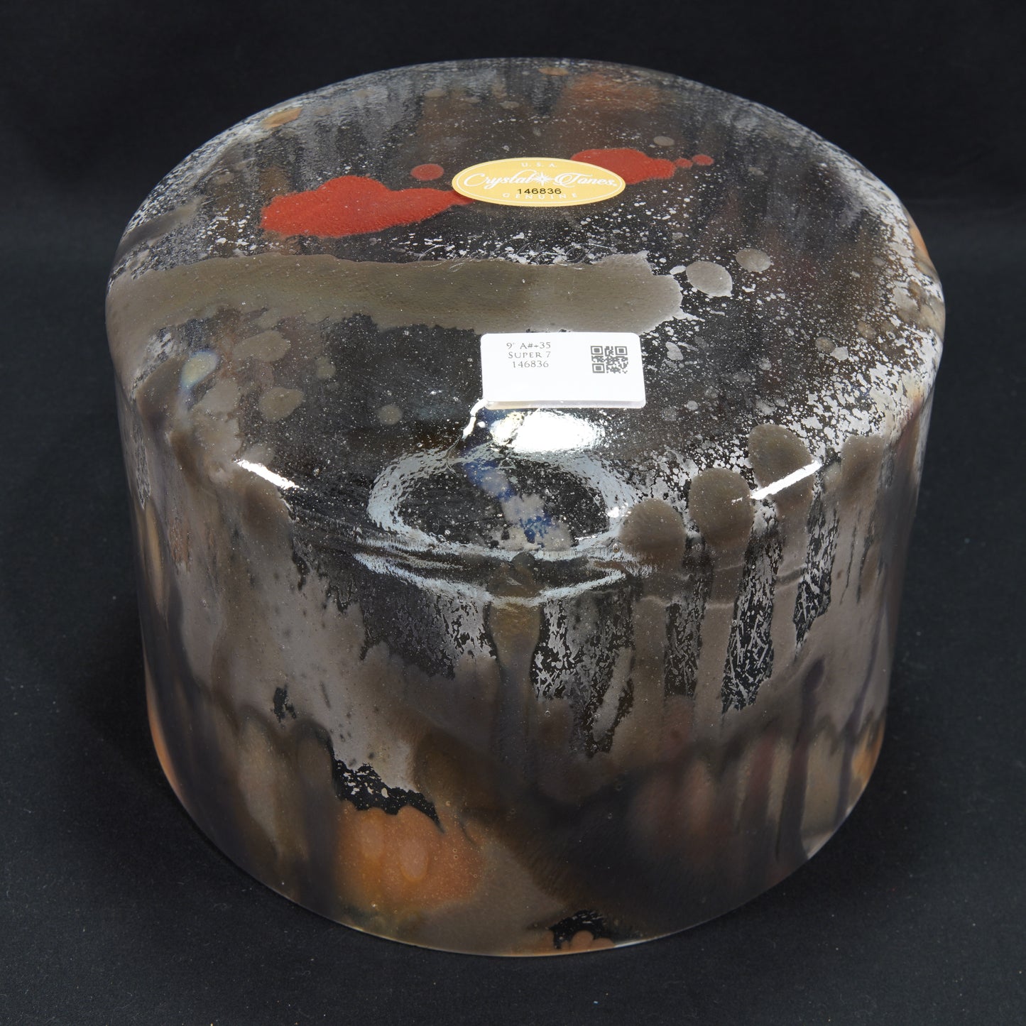 Crystal Tones 9" Super 7 Clear Quartz Crystal Singing Bowl (A#+35)