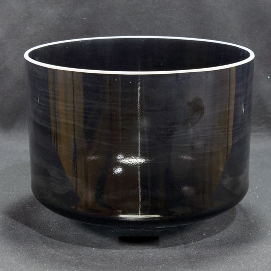 Crystal Tones 9" Shungite Clear Quartz Crystal Singing Bowl (D-20)