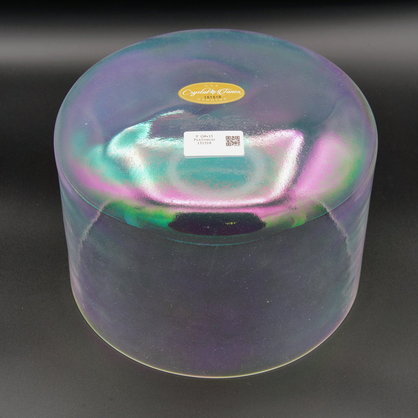 Crystal Tones 9" Platinum Quartz Crystal Singing Bowl (G#3+15)