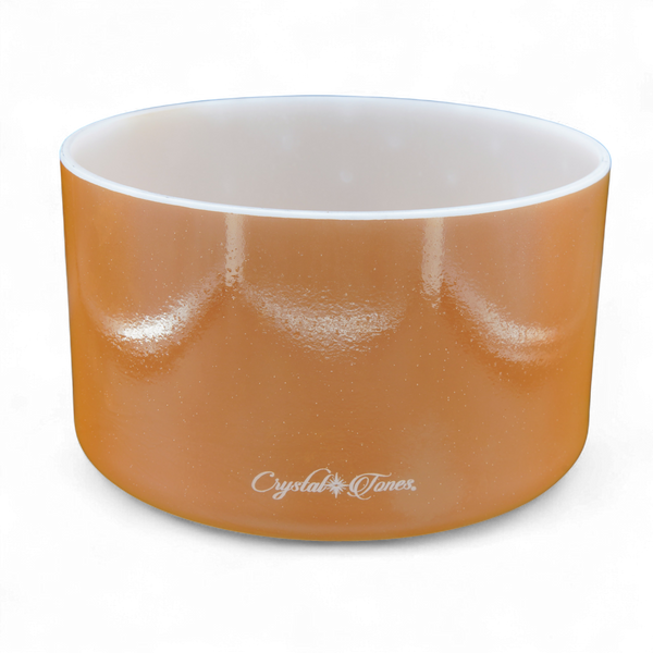 Crystal Tones 9" Laughing Buddha Quartz Crystal Singing Bowl (F4+40)