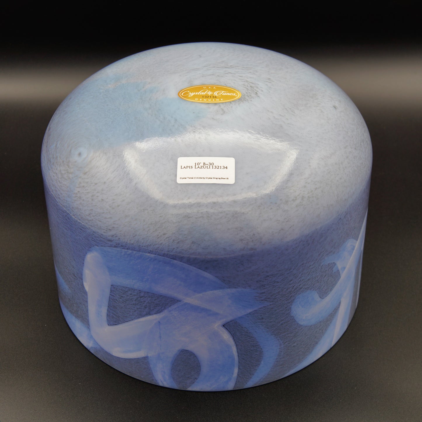 Crystal Tones 10" Lapis Lazuli Quartz Crystal Singing Bowl (B3+30)