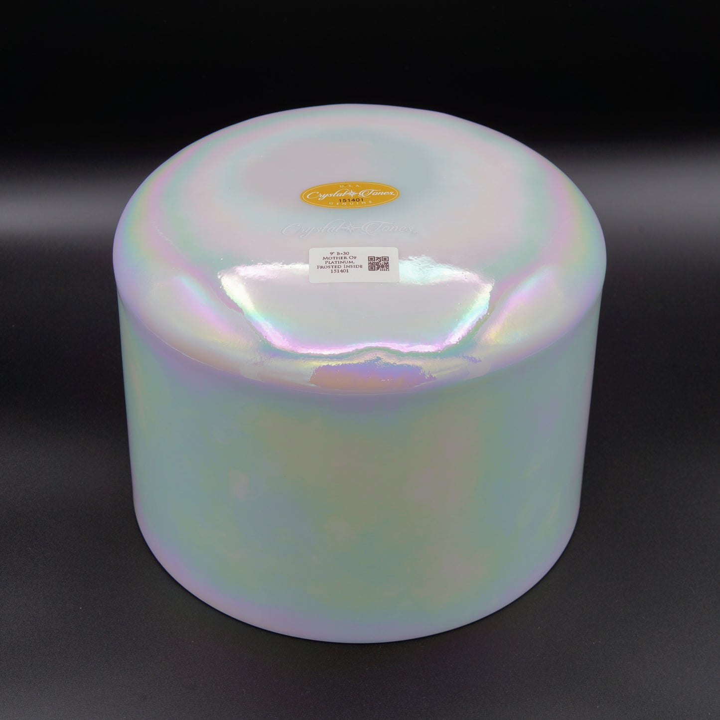 Crystal Tones 9" Mother of Platinum Quartz Crystal Singing Bowl (B3+30)