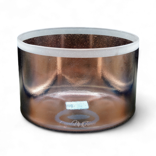 Crystal Tones 9" Tibetan Quartz Copper Quartz Crystal Singing Bowl (D4-25)