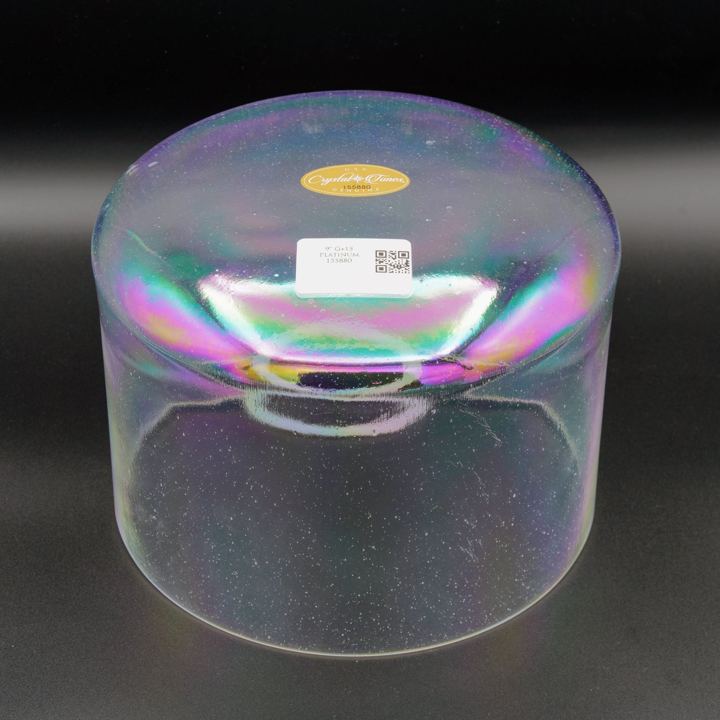 Crystal Tones 9" Platinum Quartz Crystal Singing Bowl (G3+15)