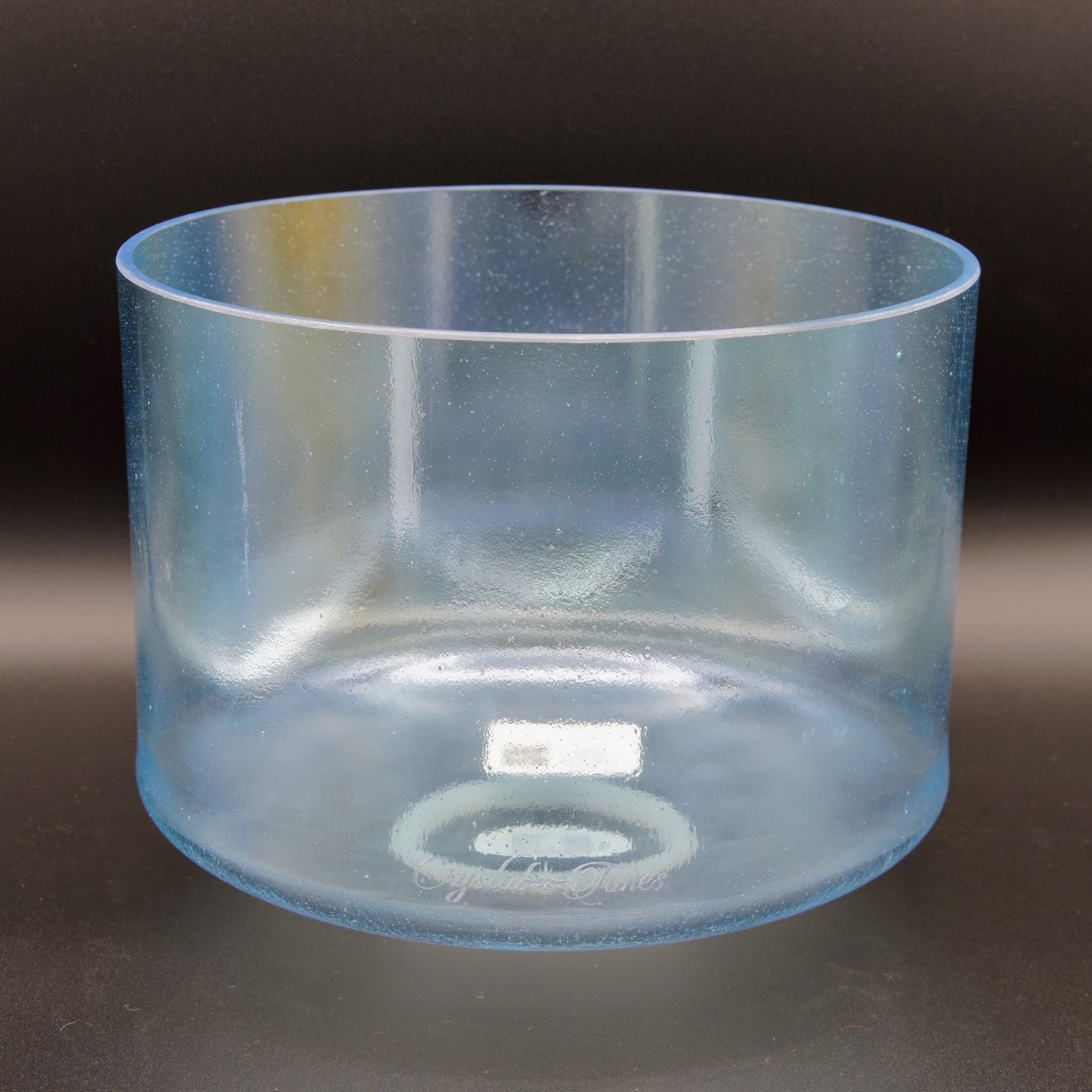 Crystal Tones 9" Aqua Aura Gold Quartz Crystal Singing Bowl (C#4-20)