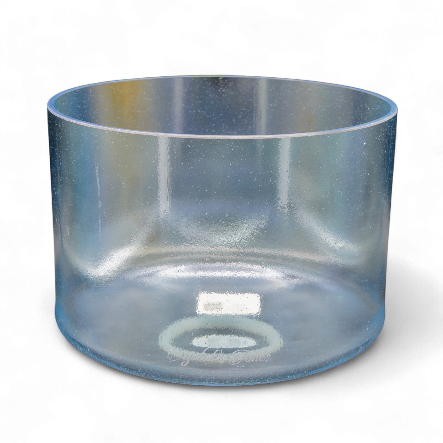 Crystal Tones 9" Aqua Aura Gold Quartz Crystal Singing Bowl (C#4-20)