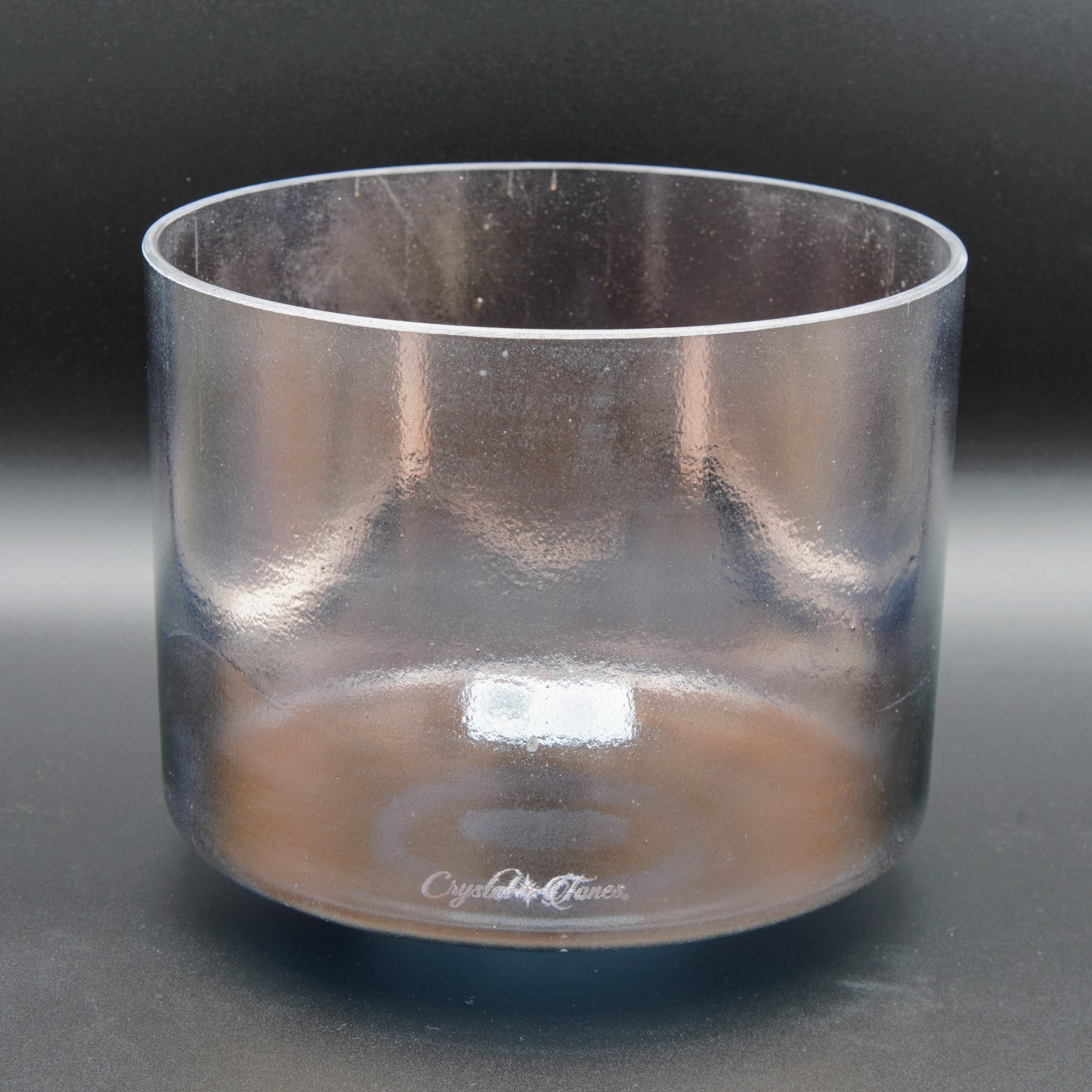Crystal Tones 8" Tibetan Quartz Copper Quartz Crystal Singing Bowl (E4+0)