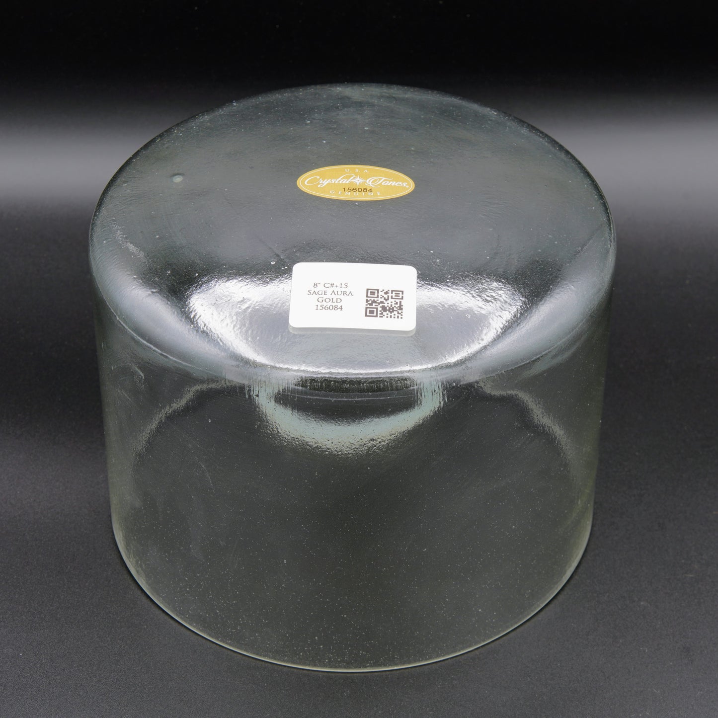 Crystal Tones 8" Sage Aura Gold Quartz Crystal Singing Bowl (C#4+15)