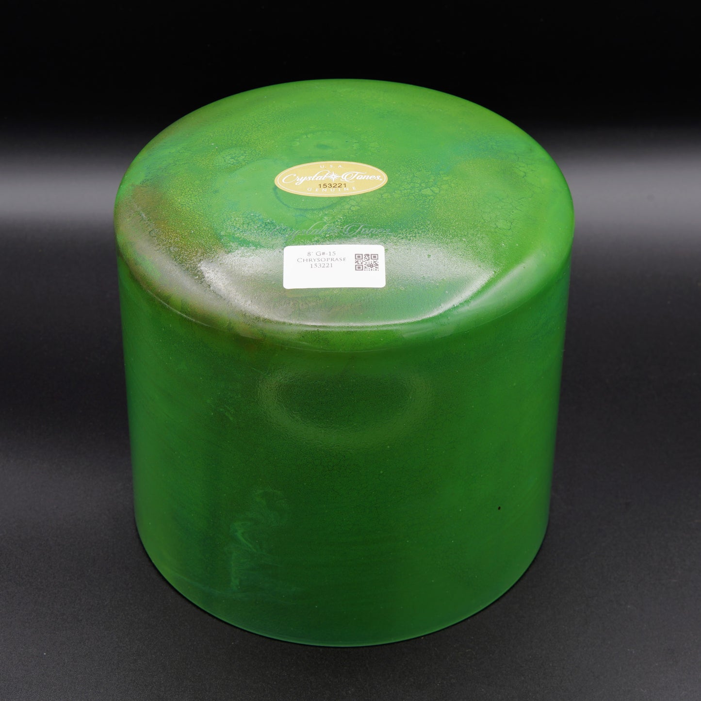 Crystal Tones 8" Chrysoprase Quartz Crystal Singing Bowl (G#4-15)