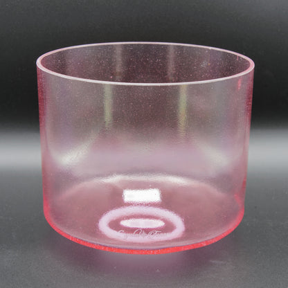 Crystal Tones 8" Pink Aura Gold Quartz Crystal Singing Bowl (E4+20)