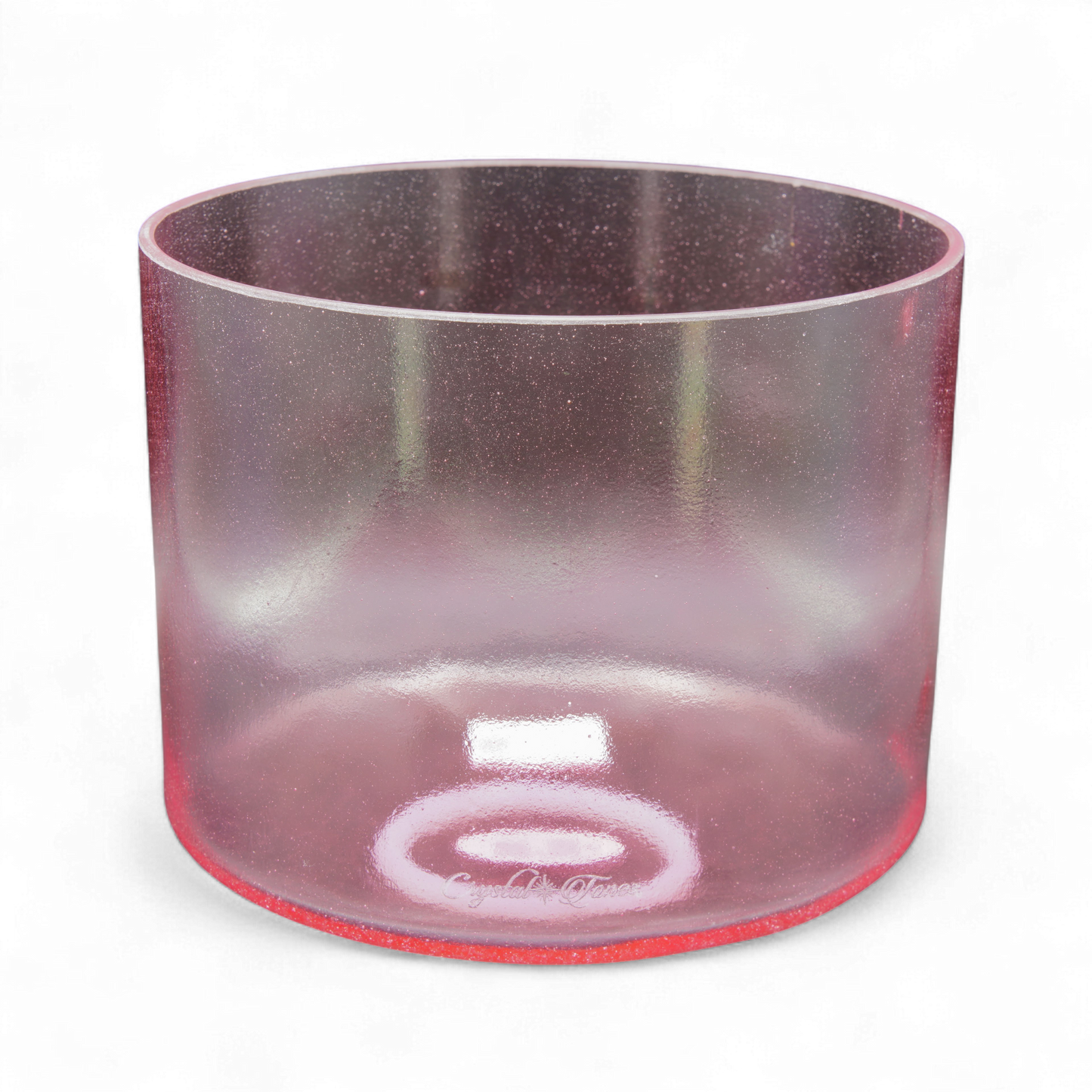 Crystal Tones 8" Pink Aura Gold Quartz Crystal Singing Bowl (E4+20)