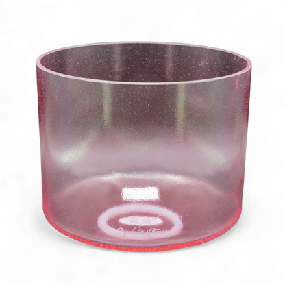 Crystal Tones 8" Pink Aura Gold Quartz Crystal Singing Bowl (E4+20)