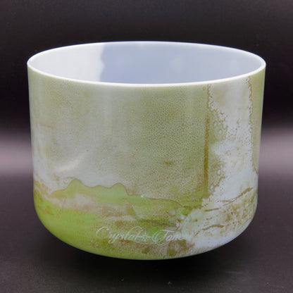 Crystal Tones 8" Mt Shasta Serpentine Quartz Crystal Singing Bowl (D#4+0)