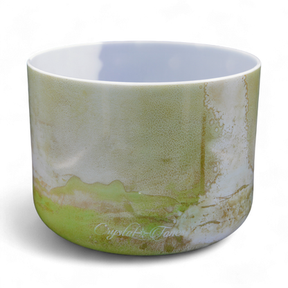 Crystal Tones 8" Mt Shasta Serpentine Quartz Crystal Singing Bowl (D#4+0)