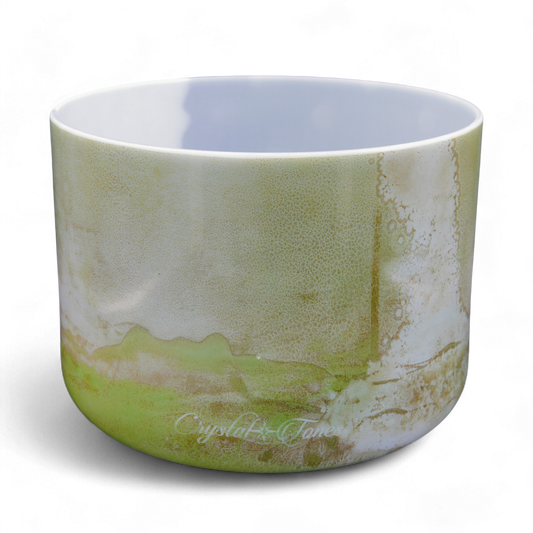 Crystal Tones 8" Mt Shasta Serpentine Quartz Crystal Singing Bowl (D#4+0)
