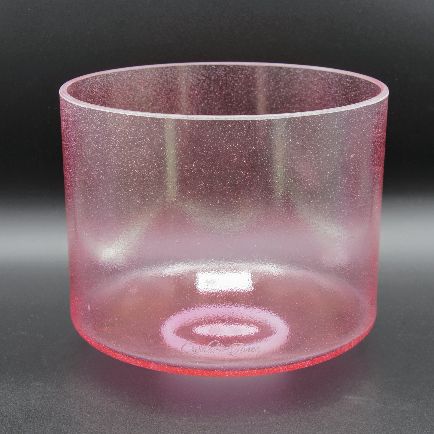 Crystal Tones 8" Pink Aura Gold Quartz Crystal Singing Bowl (F#4-15)