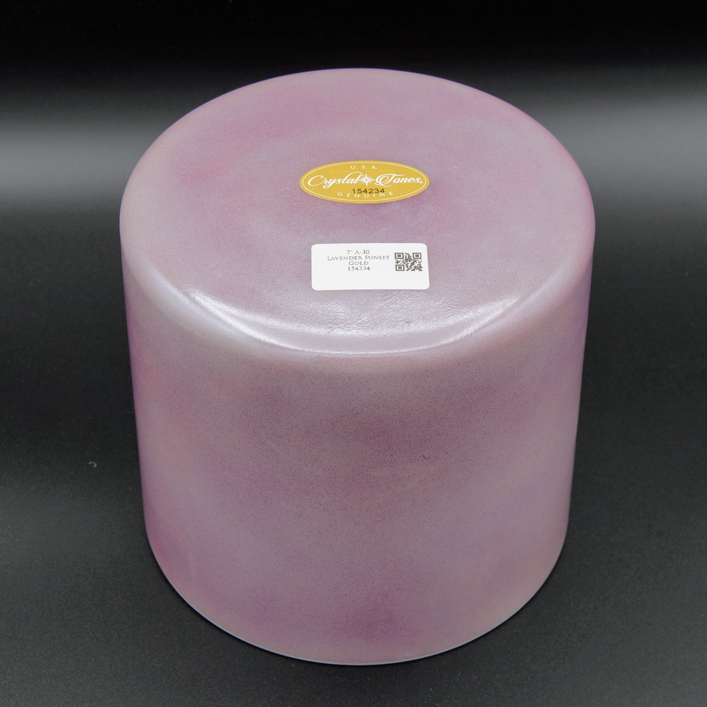 Crystal Tones 7" Lavender Sunset Gold Quartz Crystal Singing Bowl (A4-30)