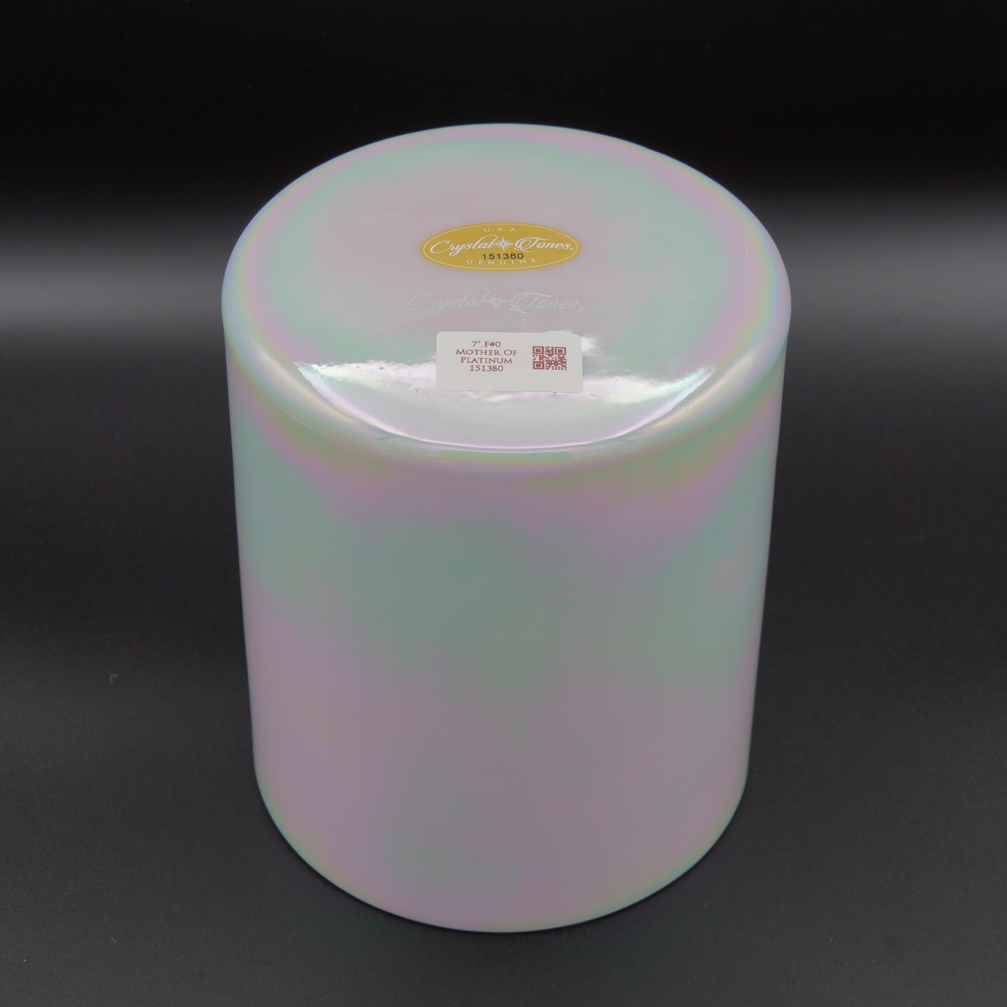 Crystal Tones 7" Mother of Platinum Quartz Crystal Singing Bowl (F#4+0)