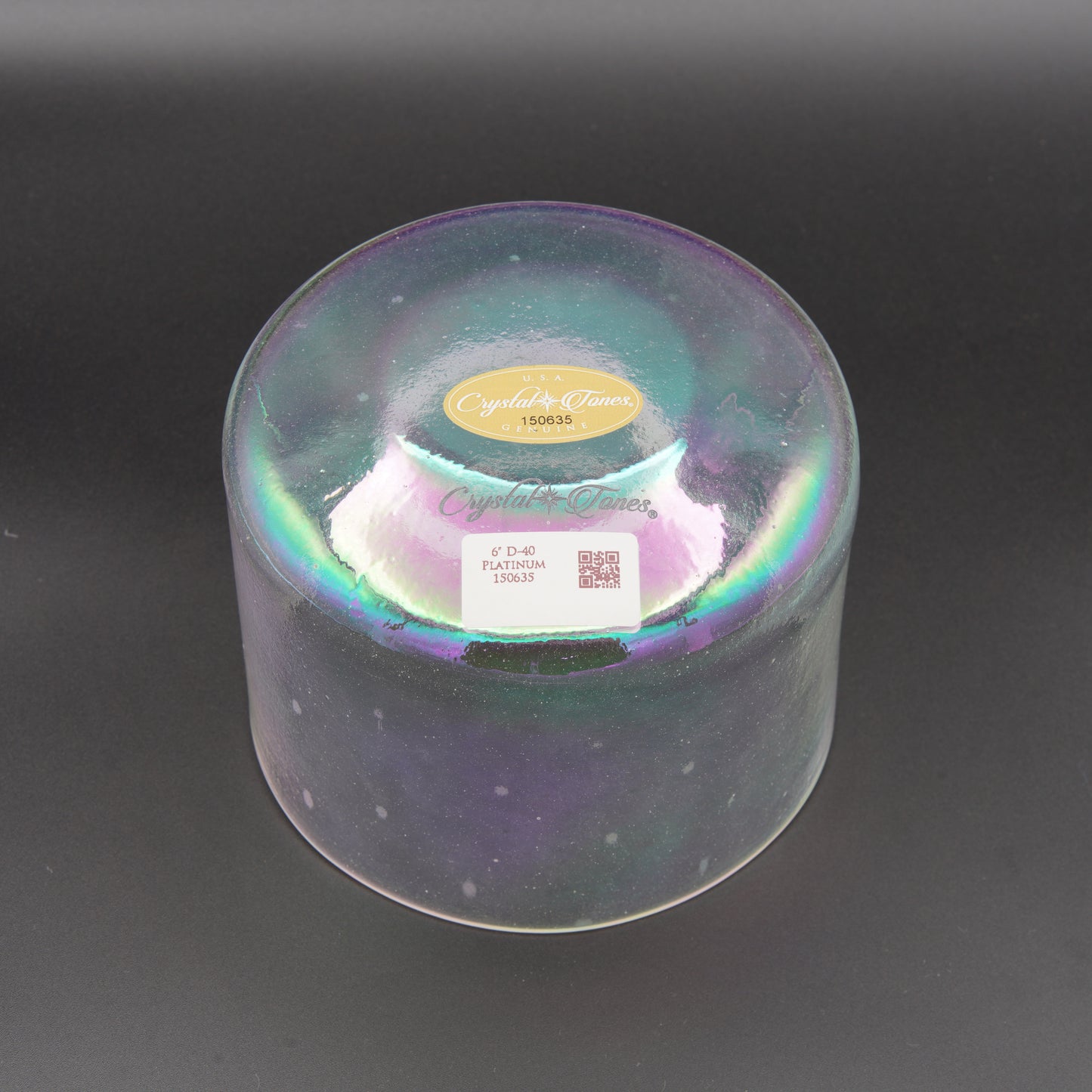 Crystal Tones 6" Platinum Quartz Crystal Singing Bowl (D5-40)