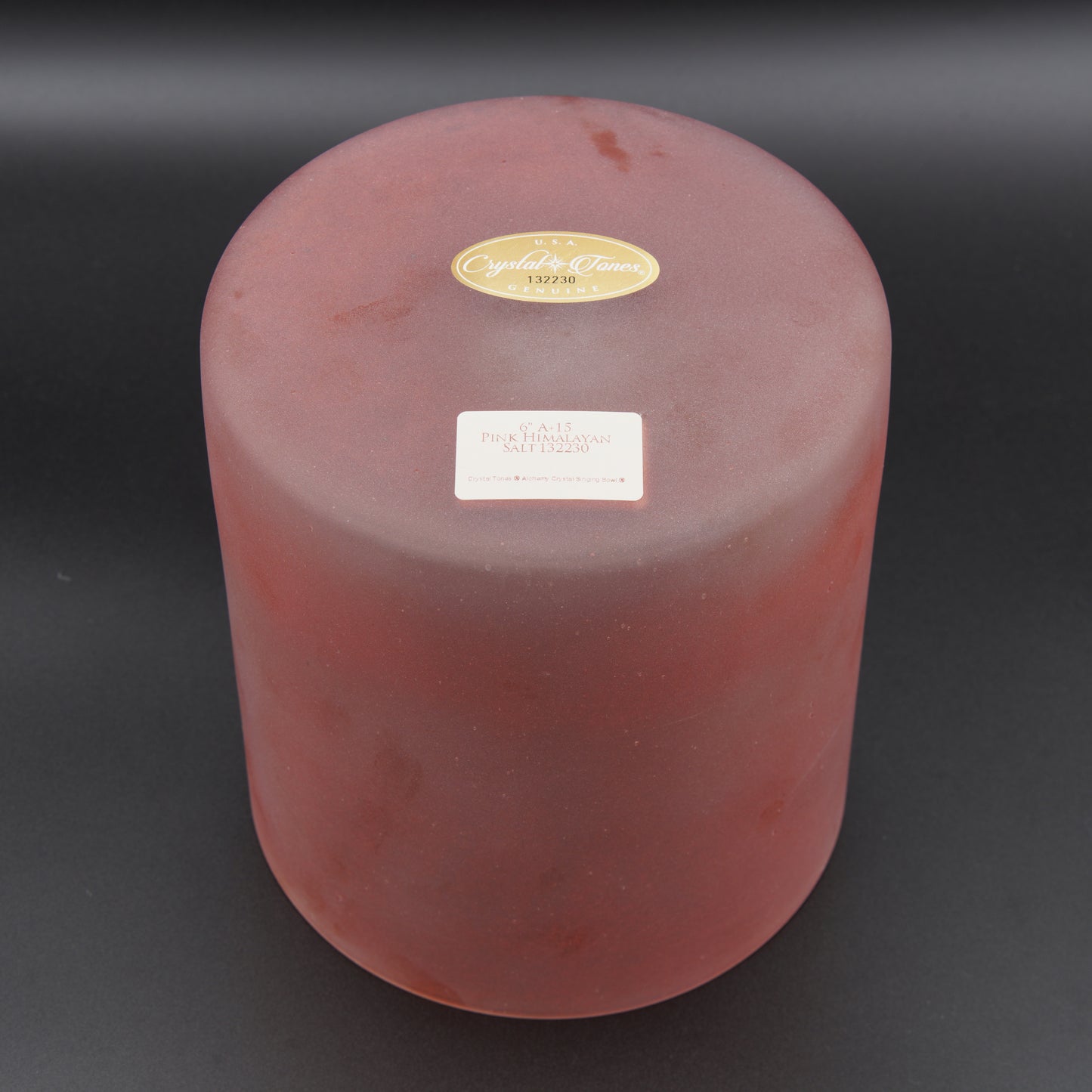 Crystal Tones 6" Pink Himalayan Salt Quartz Crystal Singing Bowl (A4+15)
