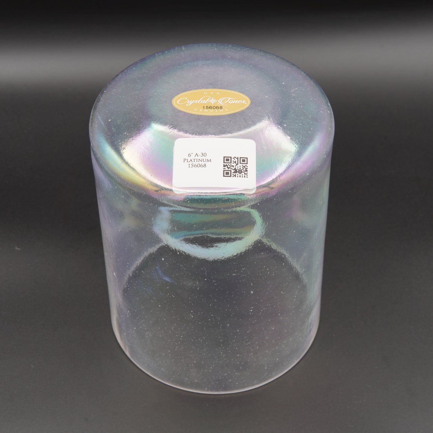 Crystal Tones 6" Platinum Quartz Crystal Singing Bowl (A4-30)