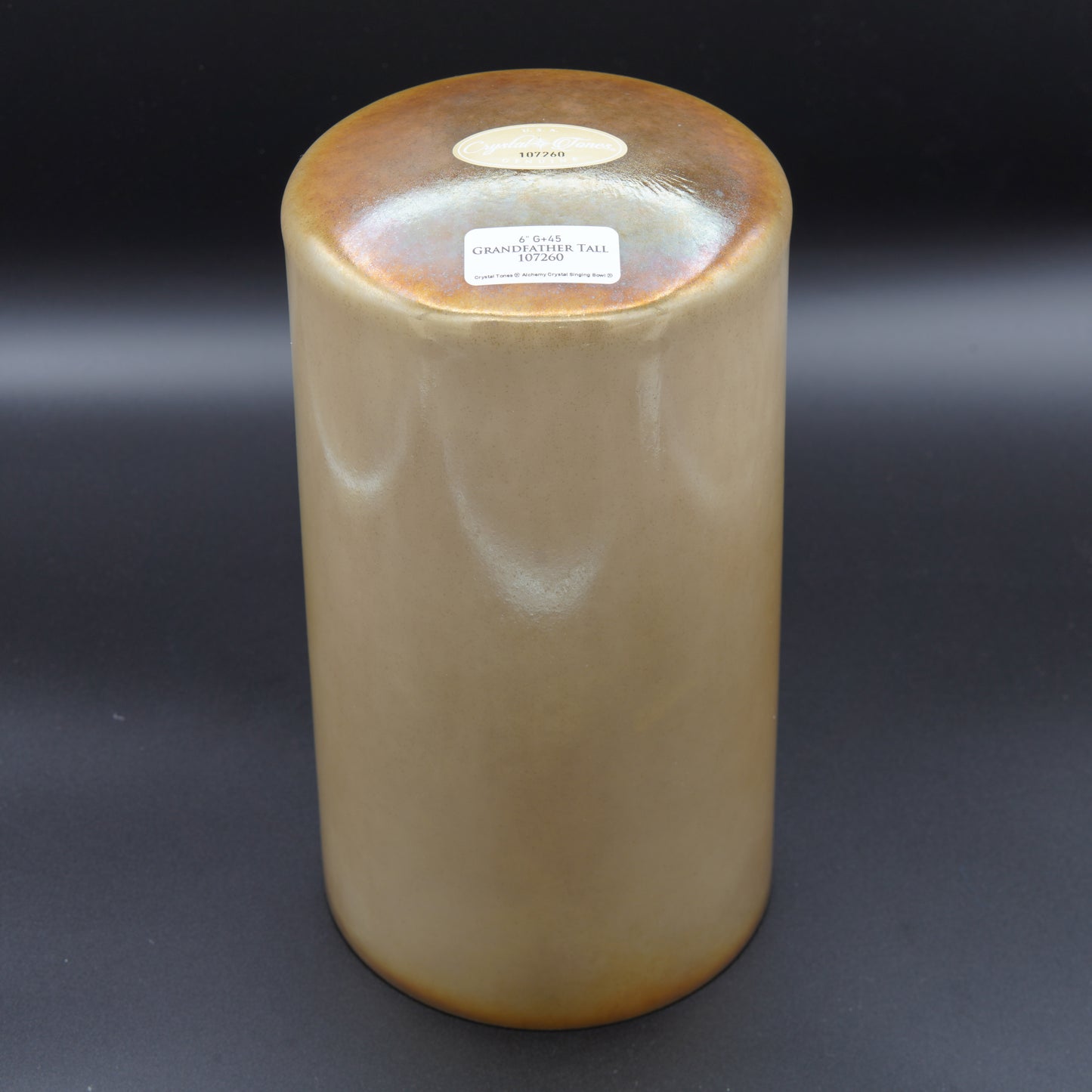 Crystal Tones 6" Grandfather Quartz Crystal Singing Bowl (G#4+45)