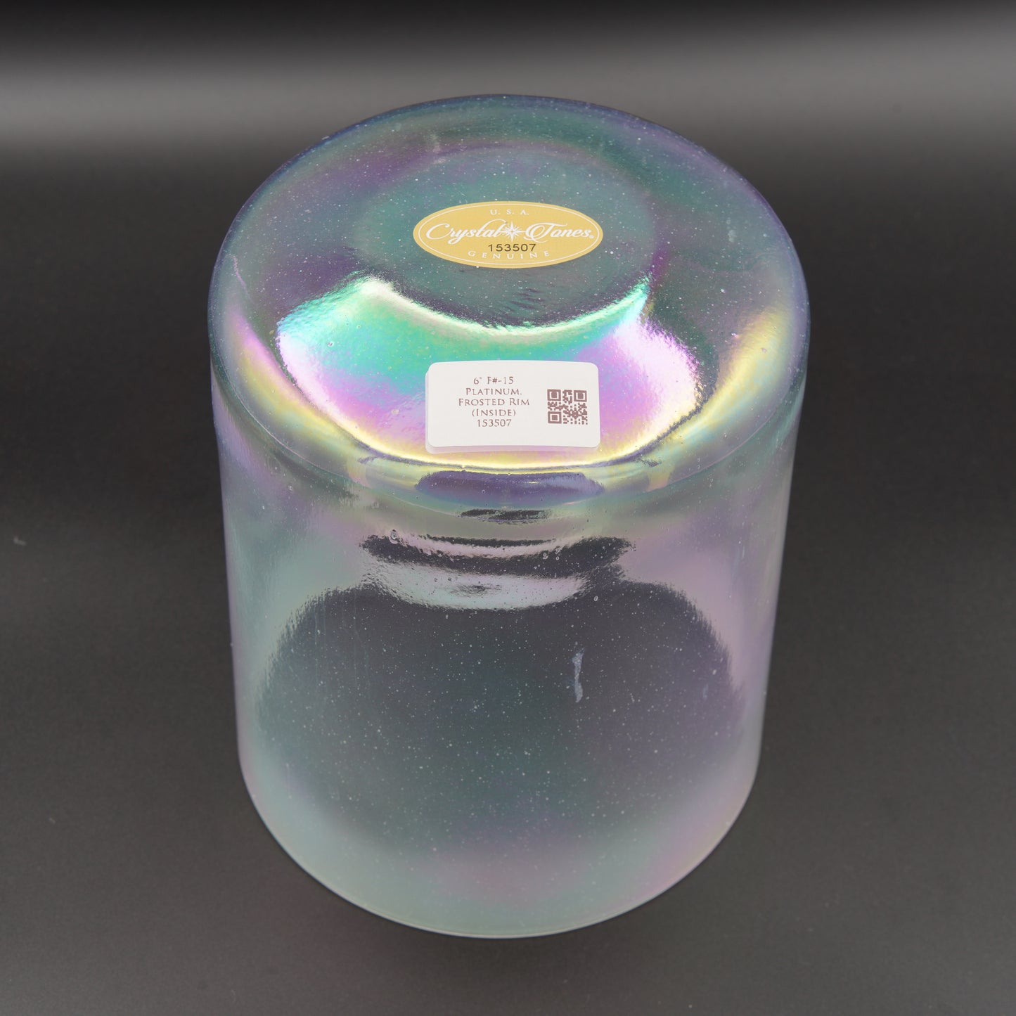 Crystal Tones 6" Platinum Quartz Crystal Singing Bowl (F#4-15)