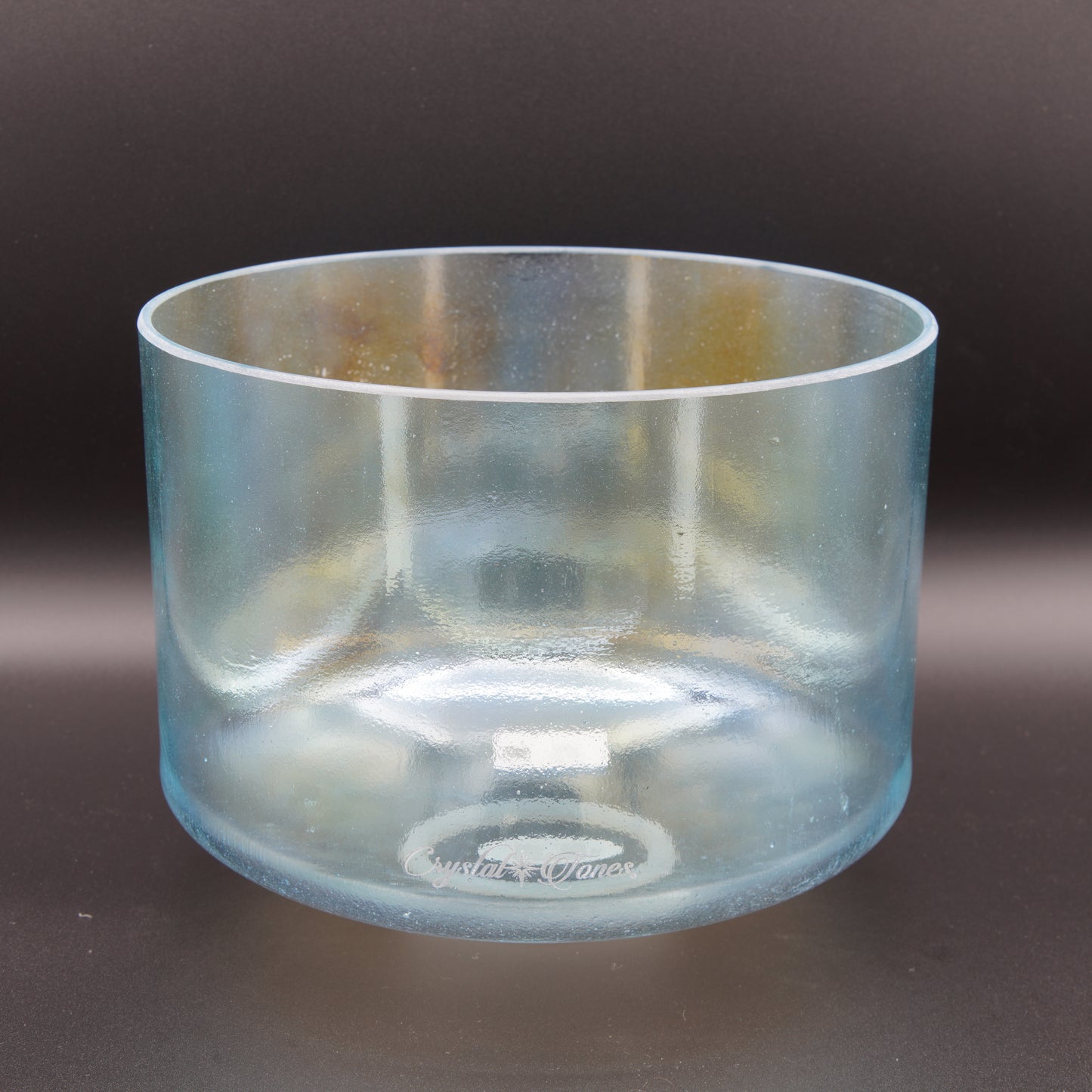 Crystal Tones 9" Aqua Aura Gold Quartz Crystal Singing Bowl (C4+40)