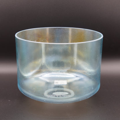 Crystal Tones 9" Aqua Aura Gold Quartz Crystal Singing Bowl (C4+40)