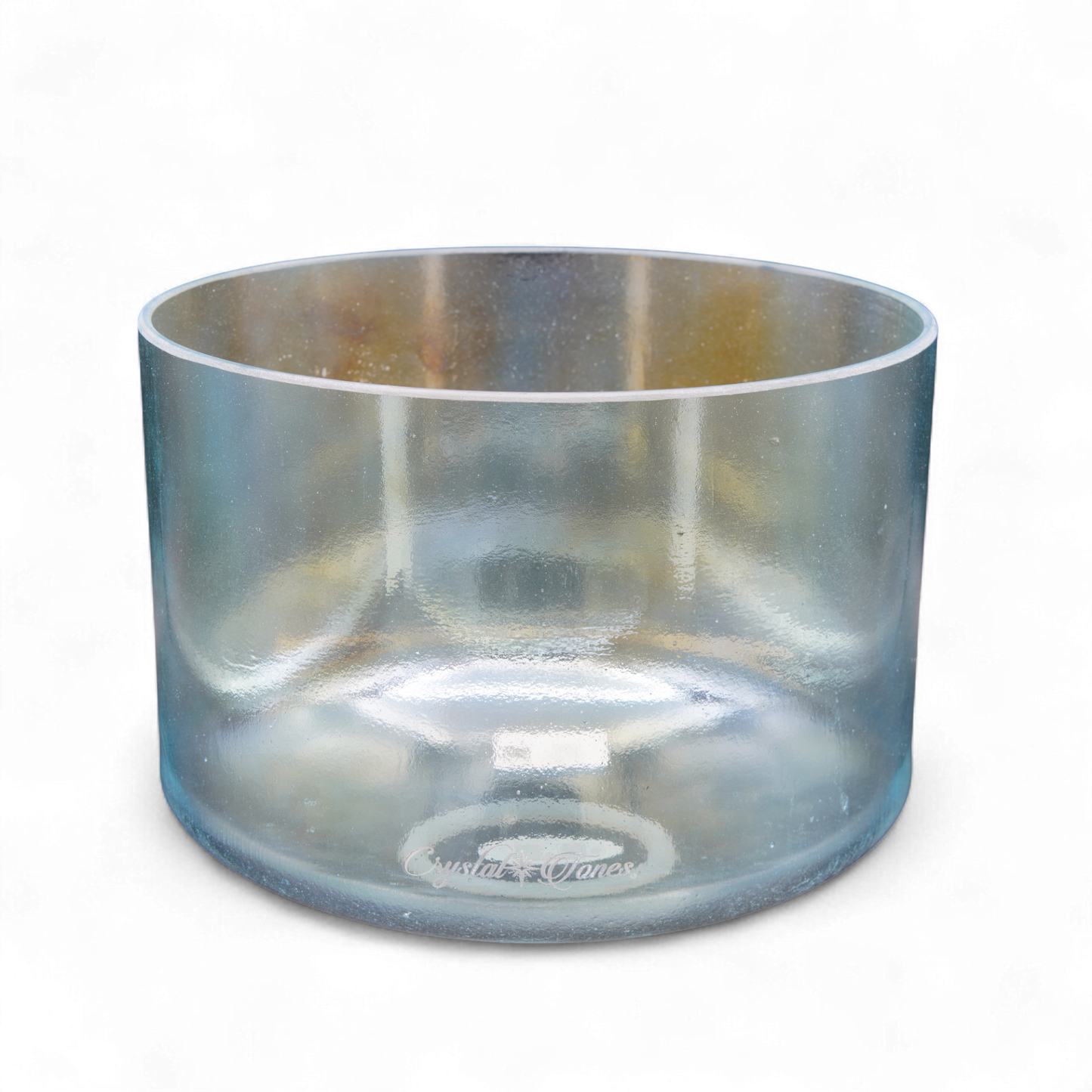 Crystal Tones 9" Aqua Aura Gold Quartz Crystal Singing Bowl (C4+40)
