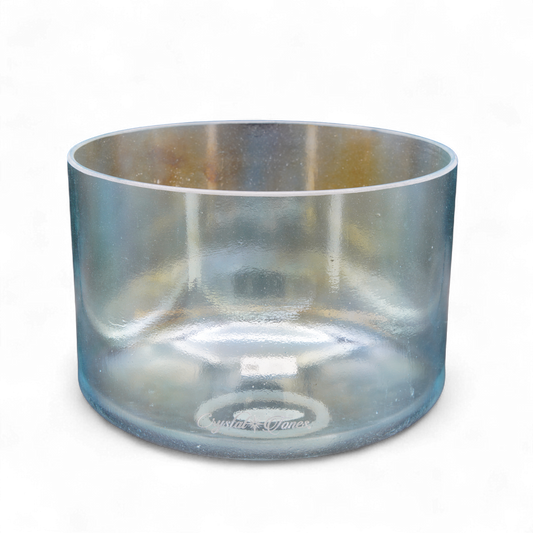 Crystal Tones 9" Aqua Aura Gold Quartz Crystal Singing Bowl (C4+40)