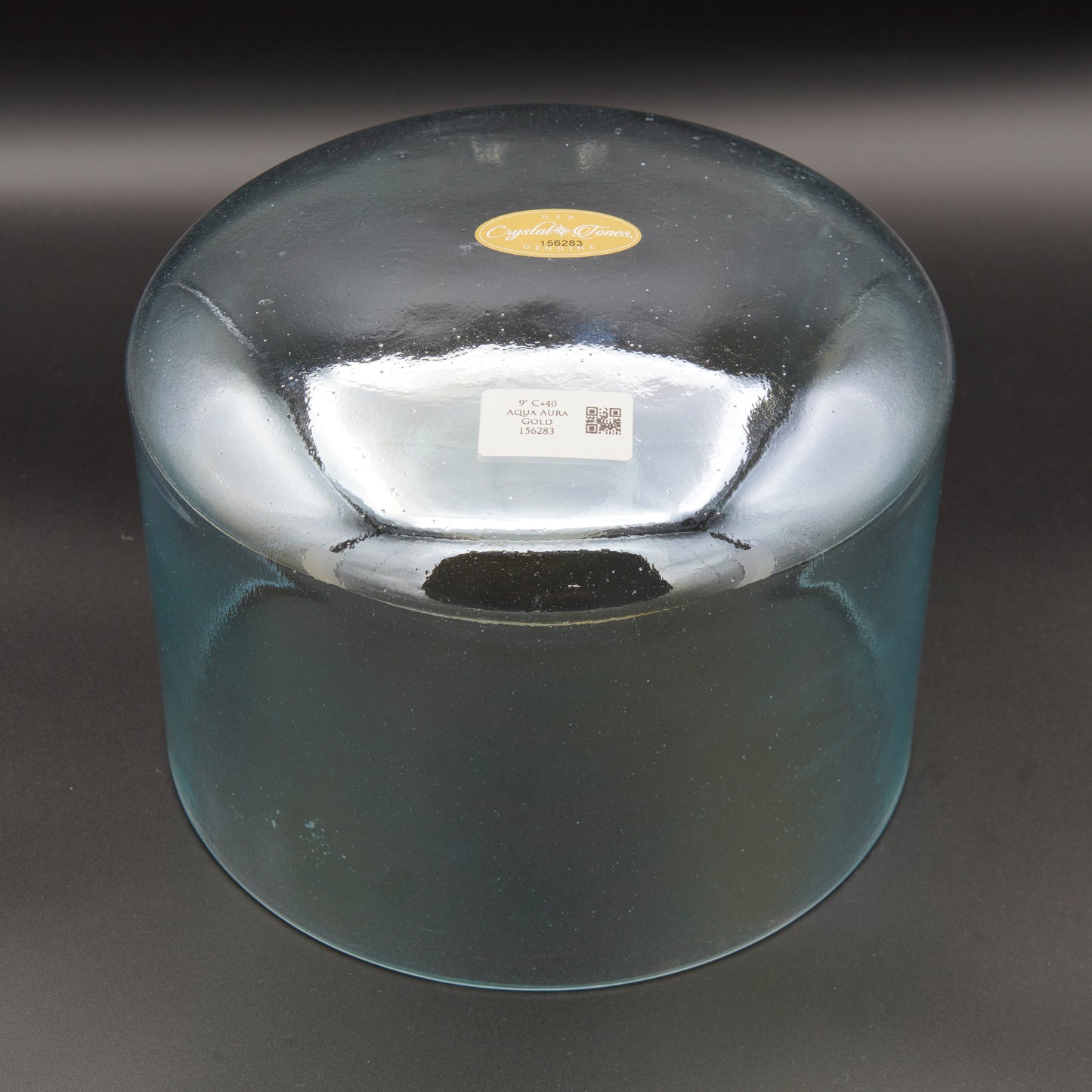 Crystal Tones 9" Aqua Aura Gold Quartz Crystal Singing Bowl (C4+40)