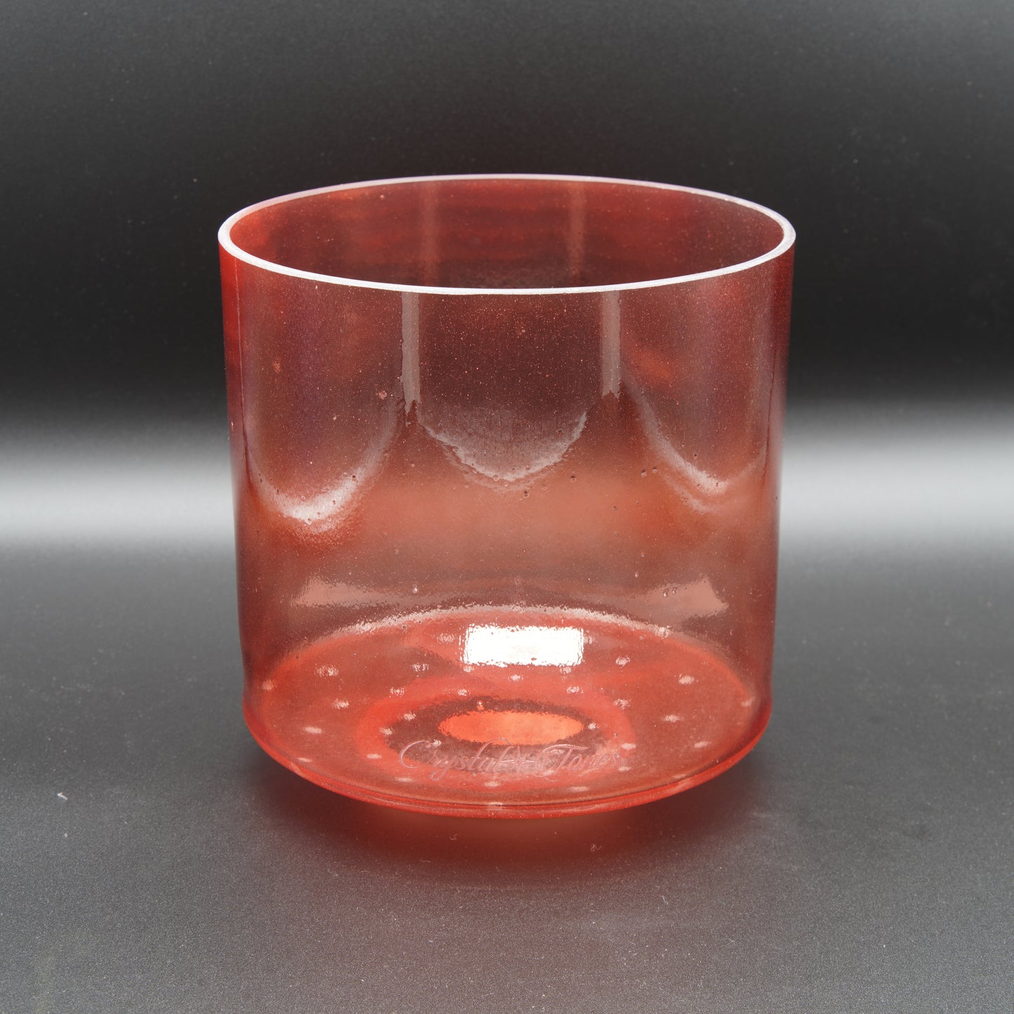 Crystal Tones 7" Ruby Clear Crystal Singing Bowl (F#+20)