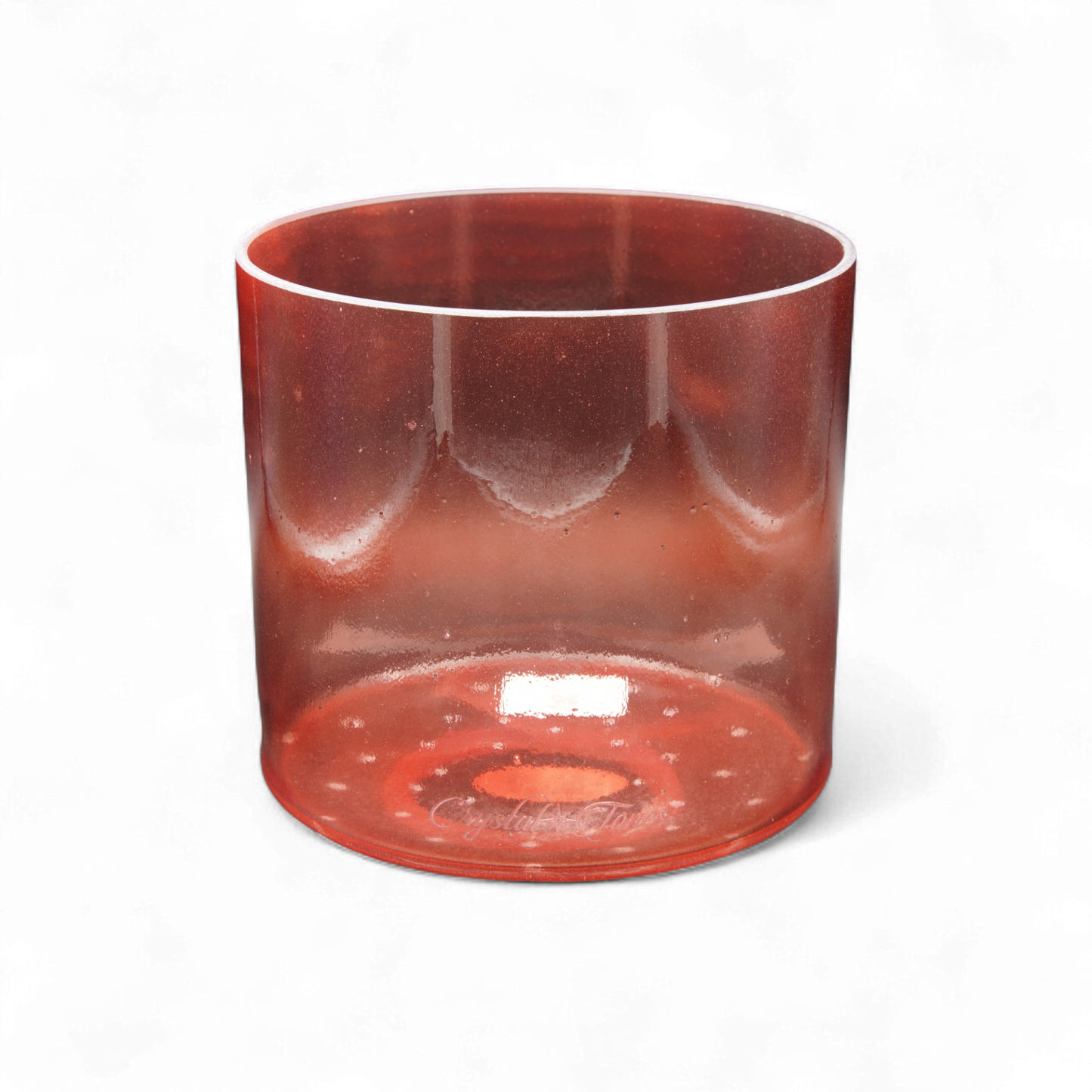 Crystal Tones 7" Ruby Clear Crystal Singing Bowl (F#+20)