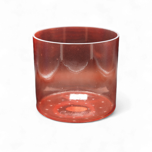 Crystal Tones 7" Ruby Clear Crystal Singing Bowl (F#+20)