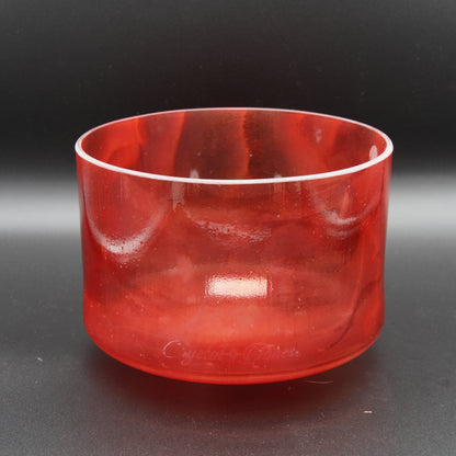 Crystal Tones 8" Ruby Clear Crystal Singing Bowl (A#+20)