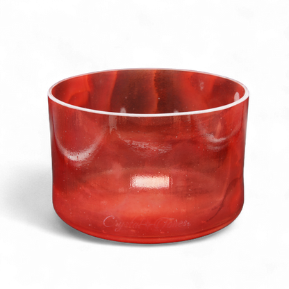 Crystal Tones 8" Ruby Clear Crystal Singing Bowl (A#+20)