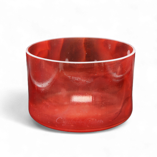 Crystal Tones 8" Ruby Clear Crystal Singing Bowl (A#+20)