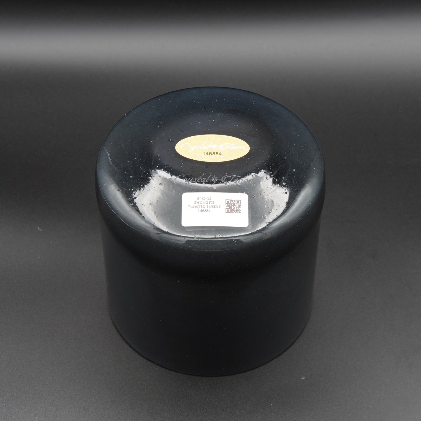 Crystal Tones 6" Shungite Clear Quartz Crystal Singing Bowl (C+15)