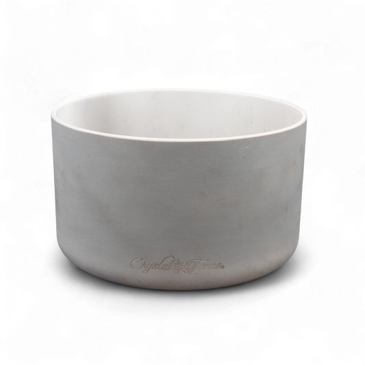 Crystal Tones 9" Charcoal Clear Quartz Crystal Singing Bowl (C#+15)