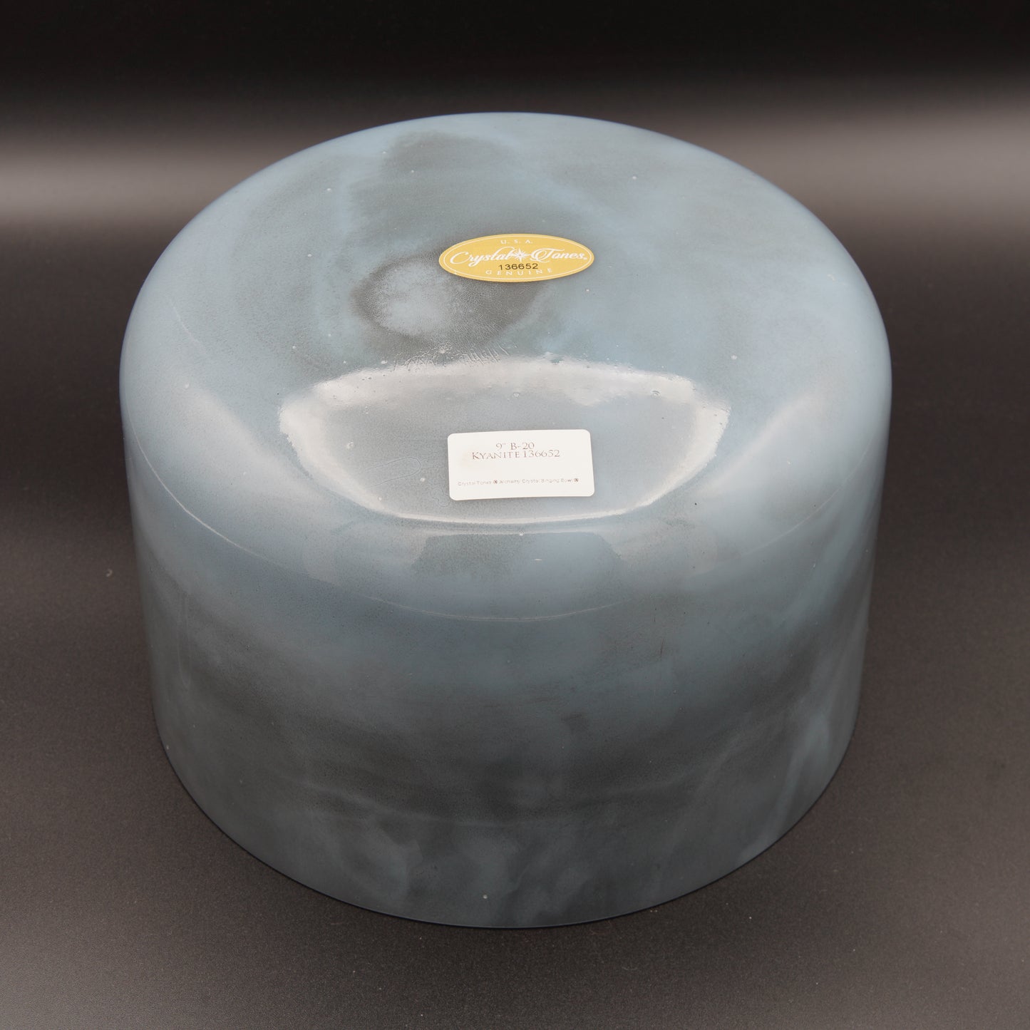 Crystal Tones 9" Kyanite Clear Quartz Crystal Singing Bowl (B-20)