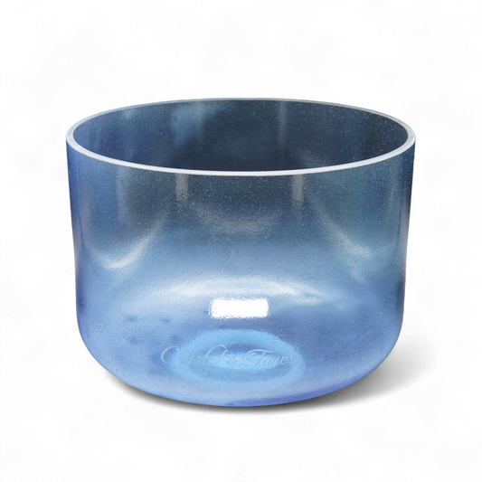 Crystal Tones 8" Indigo Clear Crystal Singing Bowl (F-45)