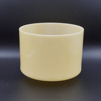 Crystal Tones 8" White Alchemy Gold Crystal Singing Bowl (D#4-15)
