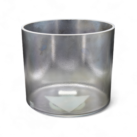 Crystal Tones 8" Apophyllite Sage Aura Gold Clear Quartz Singing Bowl (G-40)