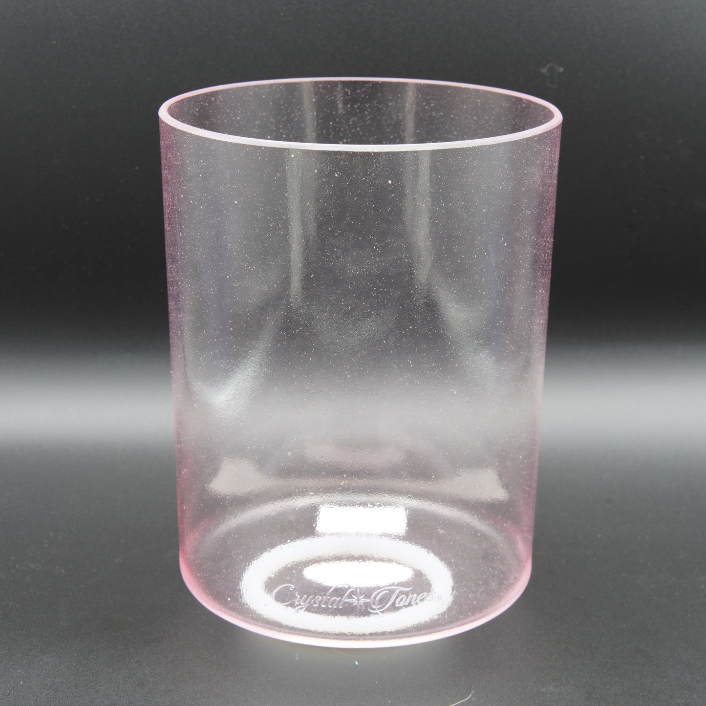 Crystal Tones 6" Pink Aura Gold Clear Quartz Crystal Singing Bowl (G#-15)