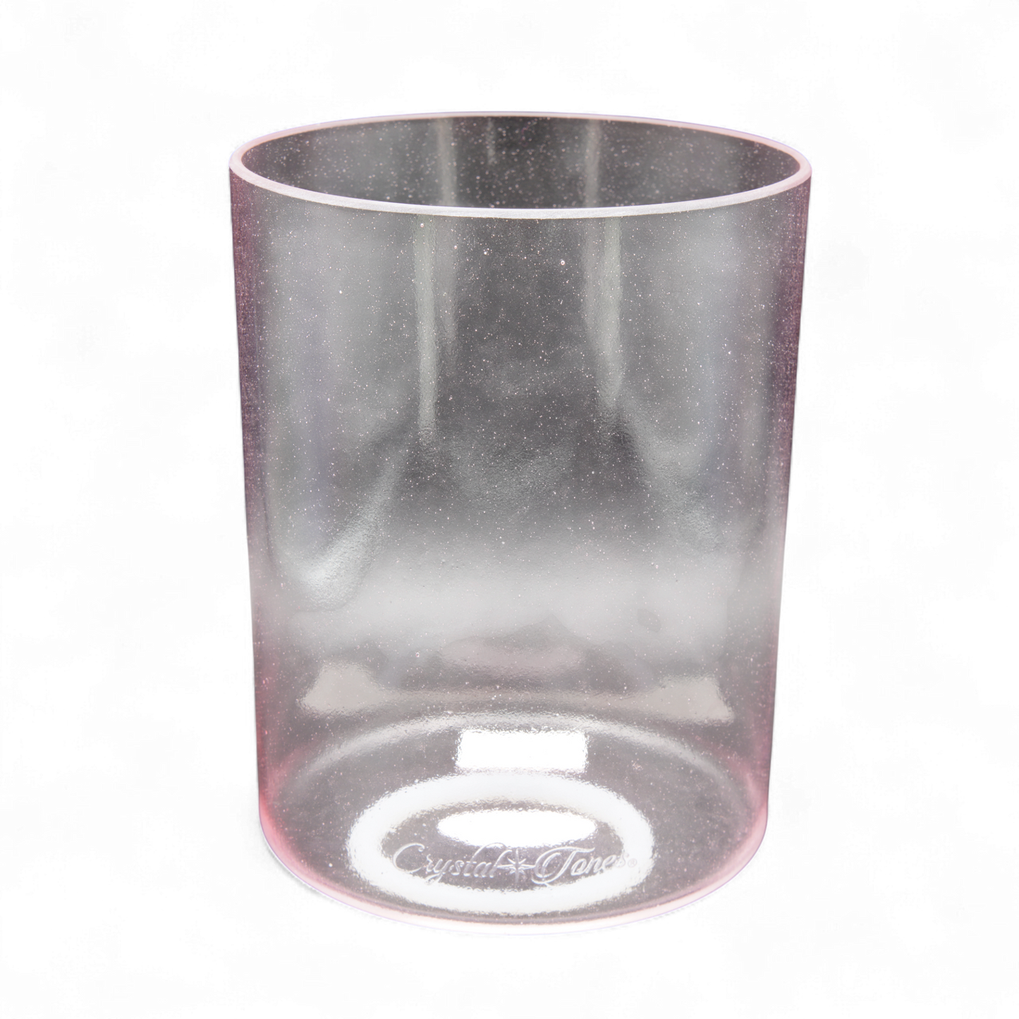 Crystal Tones 6" Pink Aura Gold Clear Quartz Crystal Singing Bowl (G#-15)